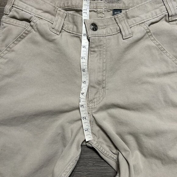 Carhartt Pants 30x30 Relaxed Straight Rigby Canvas Dungaree Work Khaki Workwear - Picture 5 of 13